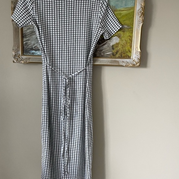 Zara Monochrome Grid Pattern Maxi/Mid Deess - Picture 3 of 5